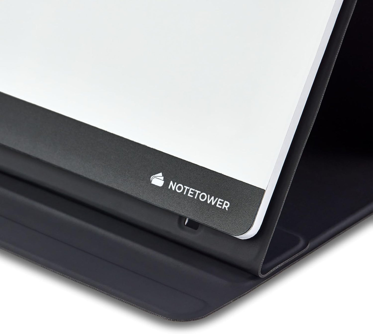Note Tower LED Color Changing Desktop Whiteboard with Premium PU Leather Stand | Mood Enhancing & Productivity Boosting Dry Erase Light Up Board for Desk | Office, Home, School | Remote & App Control