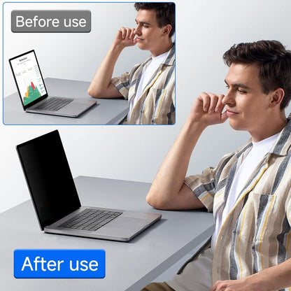 [2-Pack] Privacy Screen For Computer Monitor, 27-Inch 16:9 Aspect Ratio; Anti Spy/Bule Light/Glare And Eye Protection, 2 Install Ways Removable For Office, Airport, Cafe And Other Public Area; Diagonal 27 Inches, Width 23.53 Inches, Height 13.24 Inches