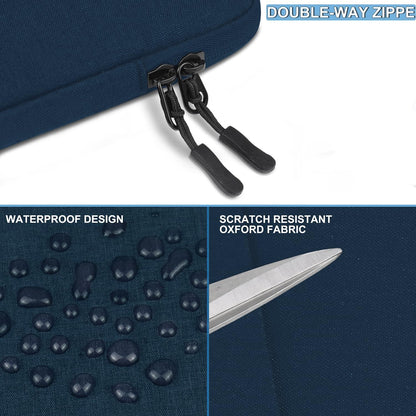 Laptop Sleeve Case 13.3 inch, Shockproof Protective Computer Cover with Accessories Pocket, Portable Laptop Bag Compatible with MacBook Air/Pro 13-13.3 inch, Compatible for MacBook Pro 14 inch, Black | Shockproof