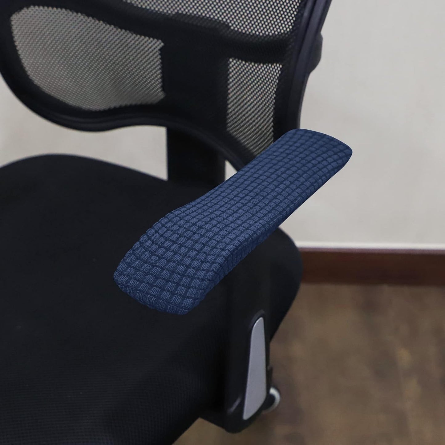FORCHEER Office Chair Armrest Covers 12-15 Inch Velvet Elastic Black Arm Rest Covers for Desk Computer Chairs Washable