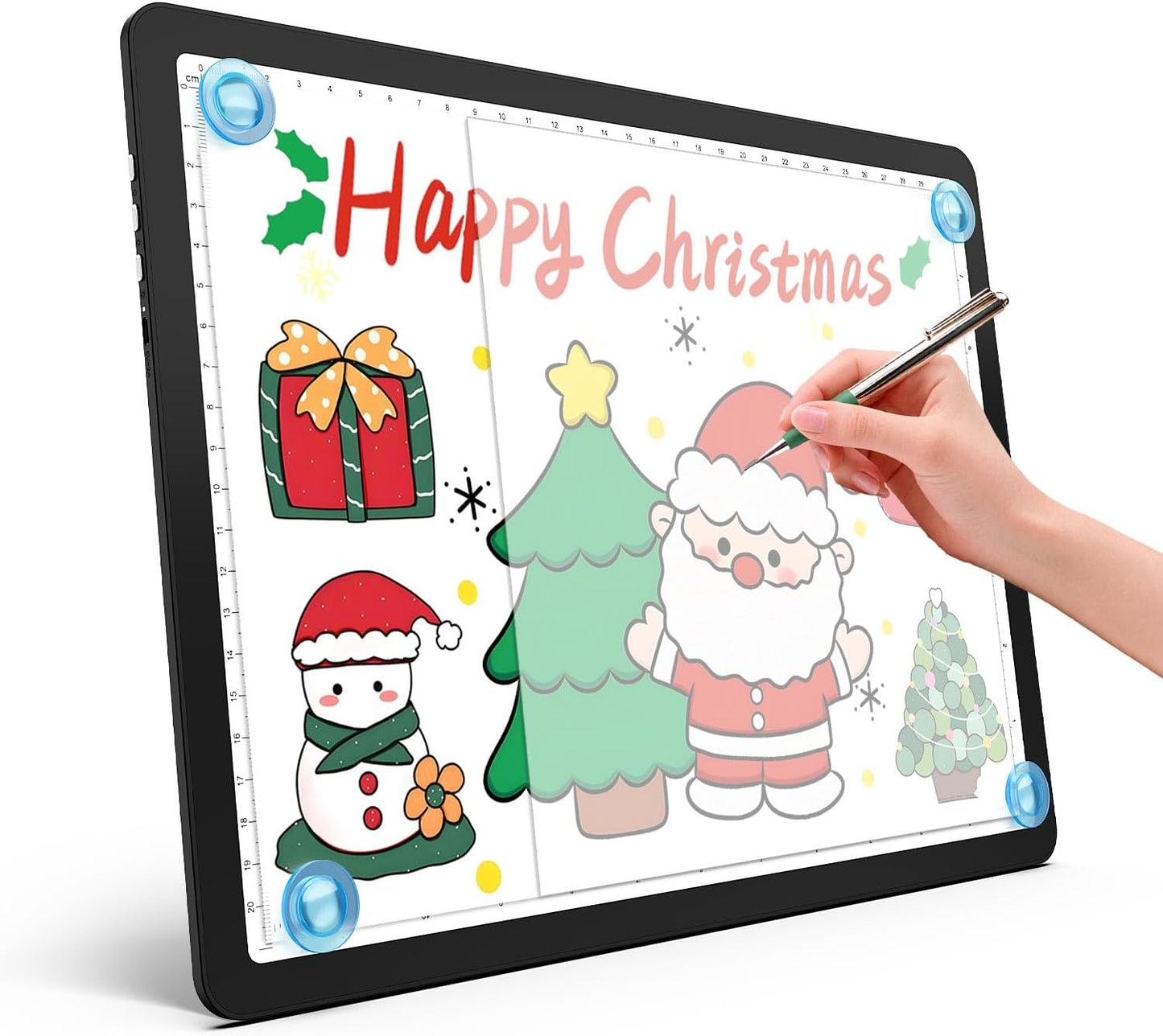 Heanolier Rechargeable A3 Tracing Light Box Drawing Pad,5600 Lux Bright Magnetic light pad, Dimmable Lightbox,3 color modes,light board for Diamond painting,light table for Sketching,Tattoo,X-ray View