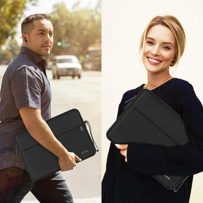 Laptop Sleeve 14 Inch, Water Resistant Traveling Computer Cover with Handle, Shockproof Protective Carrying Laptop Case Compatible for 14 Inch MacBook Air/Pro, HP, Dell, Asus, Lenovo, Black