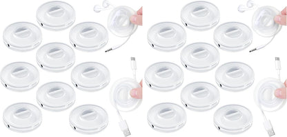 9 Pcs Charging Cord Organizer Portable Charger Cord Holder Round Storage Cable Winder Retractable Cable Management Flexible USB Cable Reel for Home Office Classroom, Transparent