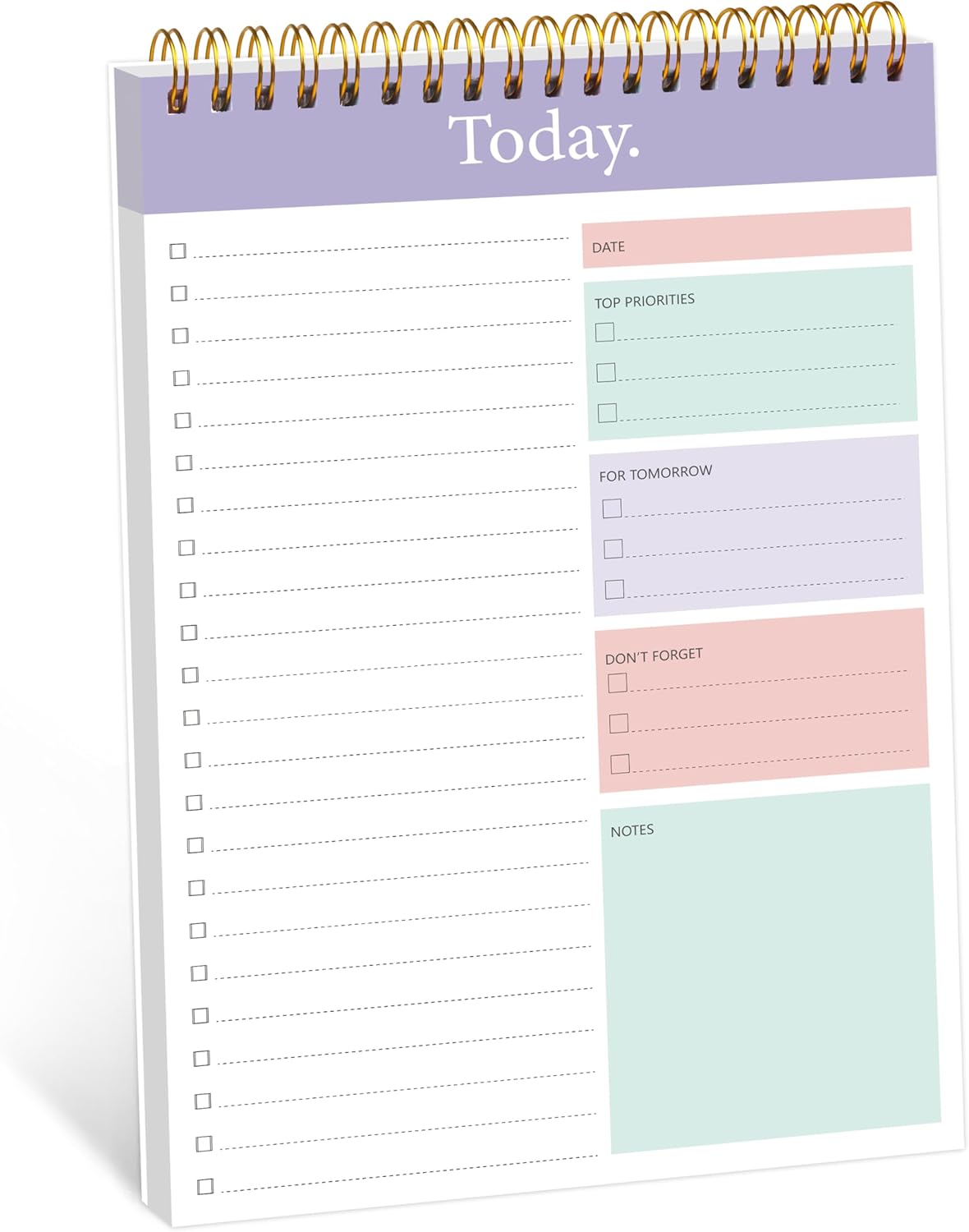 104 Pgs To Do List Notepad - Daily Planner Notepad Undated 52 Duplex-Printed Undated Sheets Tear Off, 6.5" x 9.8" Checklist Productivity Organizer with Hourly Schedule for Tasks