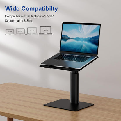 BESIGN LSX6N Laptop Stand, Ergonomic Adjustable Notebook Riser, Computer Holder, Laptop Mount Compatible with 10-15.6" Laptops, Black