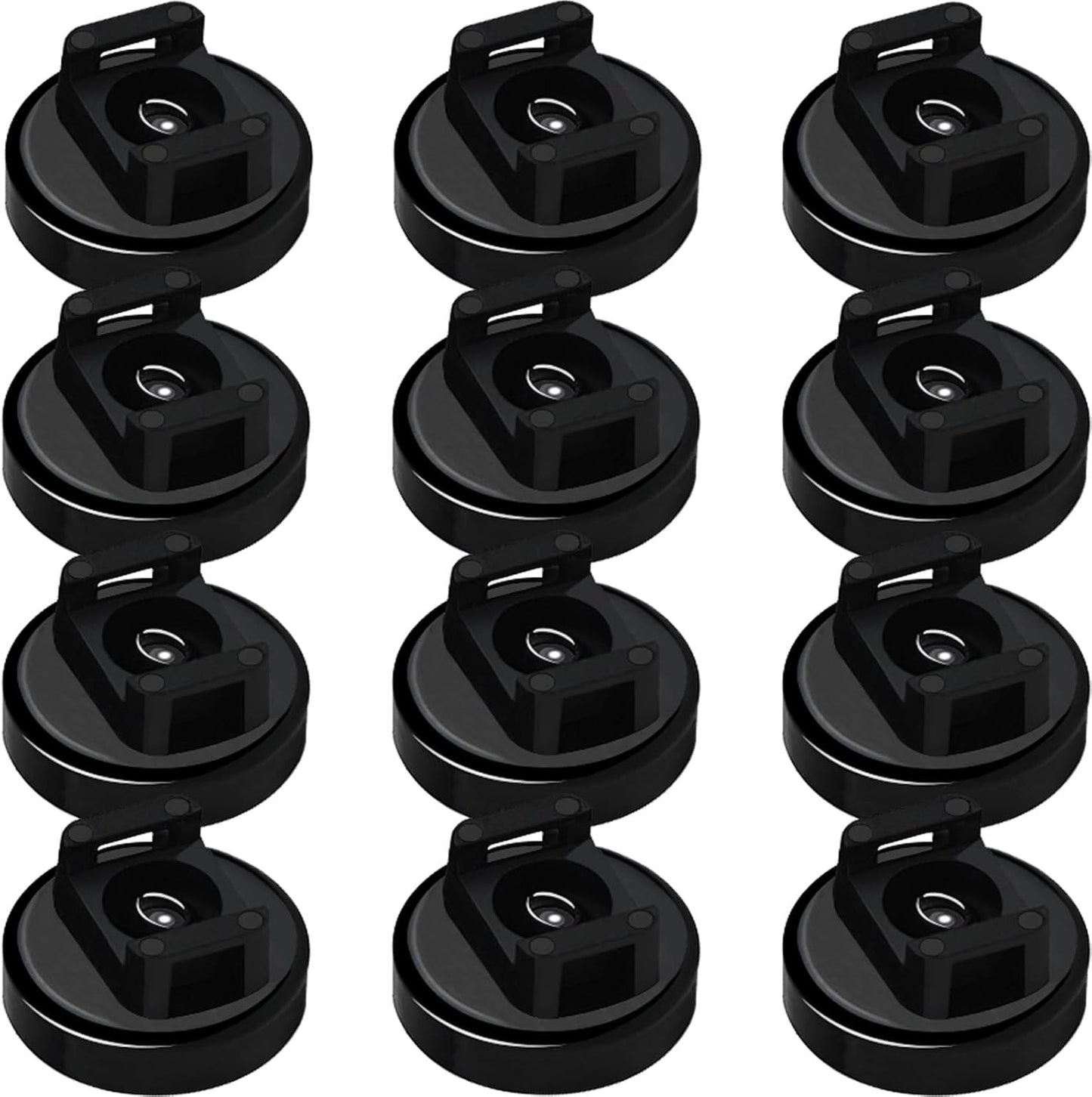 Magnet Zip Tie Mount Magnetic Zip Ties Mount 25LBS Strong Multipurpose Wire Cable Holder Mount Wire Clips Management for Home Office Marine Electrical Wiring (Black, 24 Piece)
