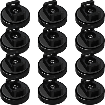 Magnet Zip Tie Mount Magnetic Zip Ties Mount 25LBS Strong Multipurpose Wire Cable Holder Mount Wire Clips Management for Home Office Marine Electrical Wiring (Black, 24 Piece)