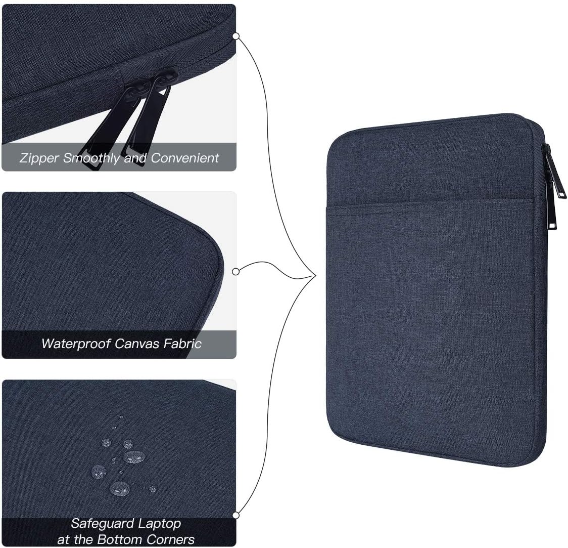 Tablet Sleeve for 2026 iPad A16, 11 inch iPad Air M4 M3 M2, Pro M5, Amazon Fire Max 11 Tablet/Kindle Fire HD 10/10 Plus, Galaxy Tab A9+ Plus Bag, Black