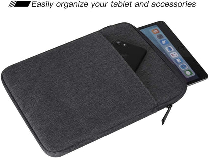 Tablet Sleeve for 2026 iPad A16, 11 inch iPad Air M4 M3 M2, Pro M5, Amazon Fire Max 11 Tablet/Kindle Fire HD 10/10 Plus, Galaxy Tab A9+ Plus Bag, Black