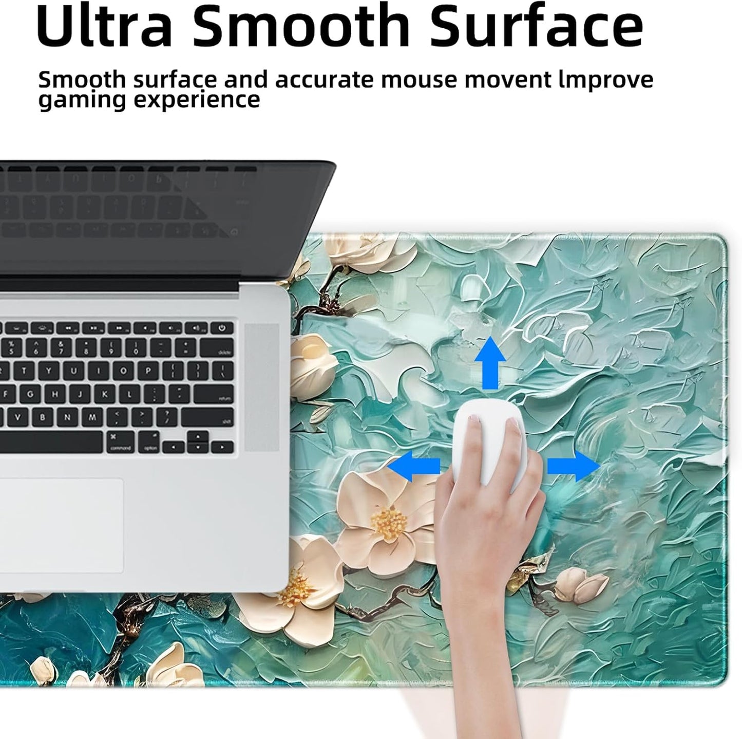Galdas Mouse Pad For Gaming,Forest Background Pattern XXL XL Large Mouse Mat Long Extended MousePad Desk Mat Non-Slip Rubber Mice Pads Stitched Edges Thin (31.5 x 11.8 x 0.12 Inches) Tree