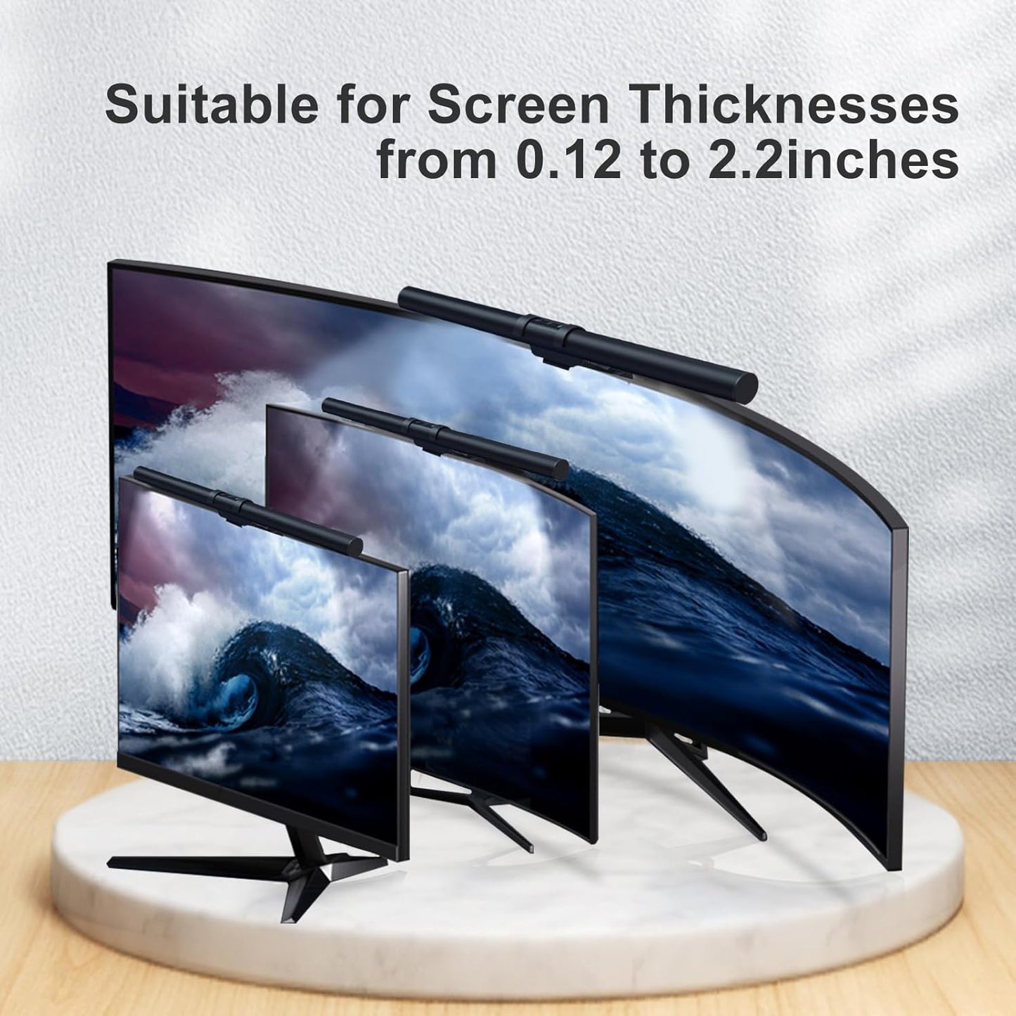 Monitor Light Bar, Fit for Curved/Flat Monitor, Eye-Care USB Reading LED Task Lamp with Touch Control, No Screen Glare Dimmable Desk Lamp Computer Monitor Light Bar for Screen Home Office