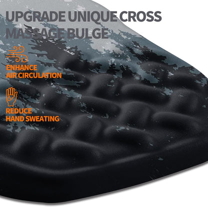 Ergonomic Slope Mouse Pad Wrist Support, Wrist Rest Mousepad for Carpal Tunnel Pain Relief with Massage Bulge and Slow Rebound Memory Foam (12x8 inch, Black)