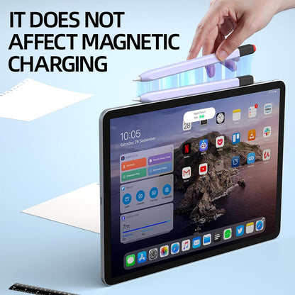 AZF Pencil Case Compatible with Apple Pencil 2nd Generation Case, Two Color Pen Cap Match, Silicone Comfort, Compatible with Magnetic Charging and Double Click. (Lavender Purple)