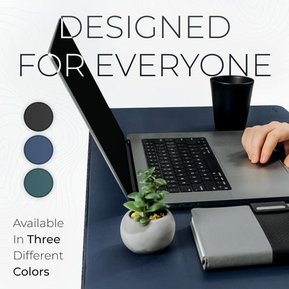 Nordik Felt and Leather Desk Mat - Willow Haze Sage - 35x17 Inch Felt and Vegan Leather Desk Blotter with Document Hideaway - Large Computer Mats for Desktop - Ideal Keyboard Mat for Office and Home