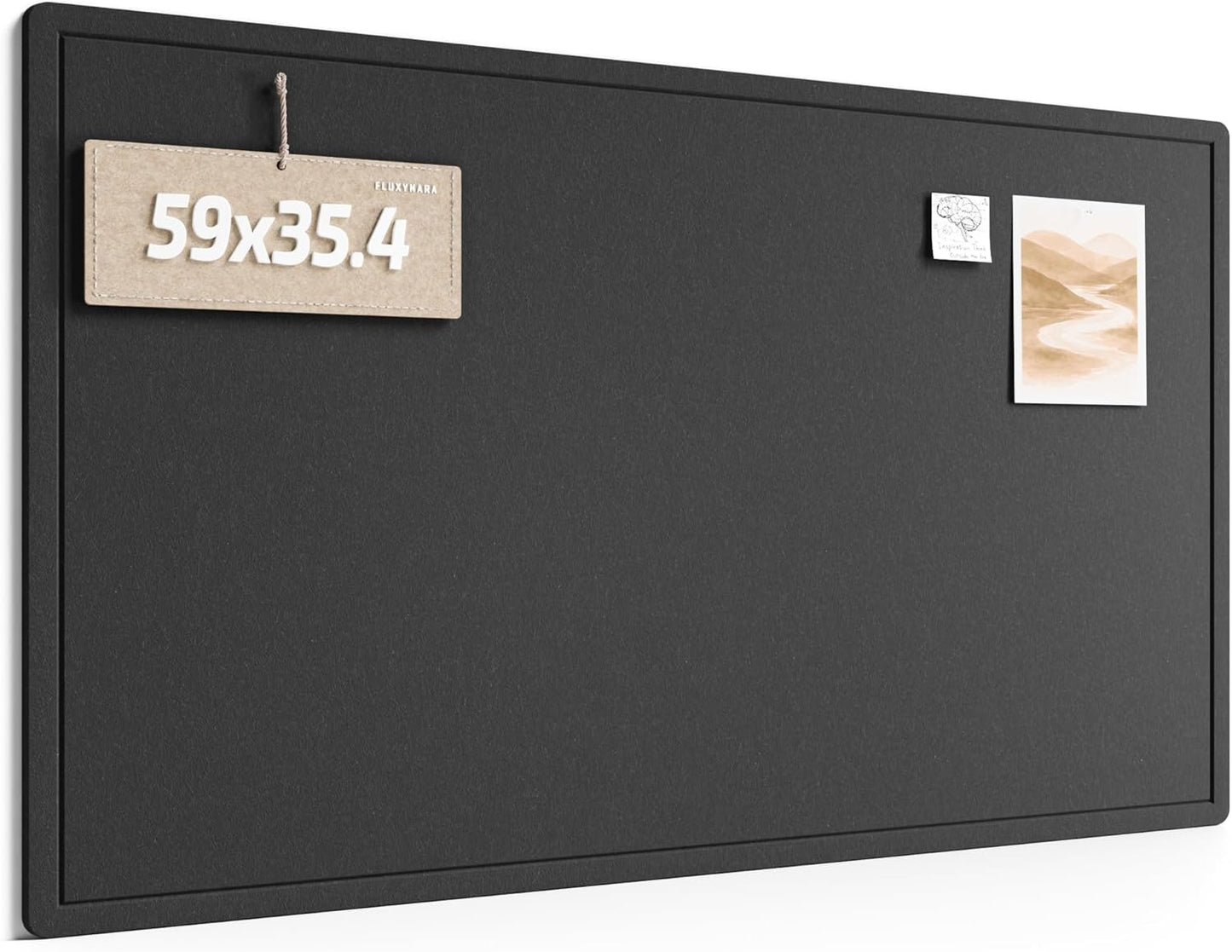 Fluxynara Bulletin Board, 23.6" x 17.5" Cork Board Alternative with 12 Safe Removable Adhesive Tabs, Foldable Felt Pin Board for Home Office, Classroom, Bedroom,Entryway for Walls—Sage
