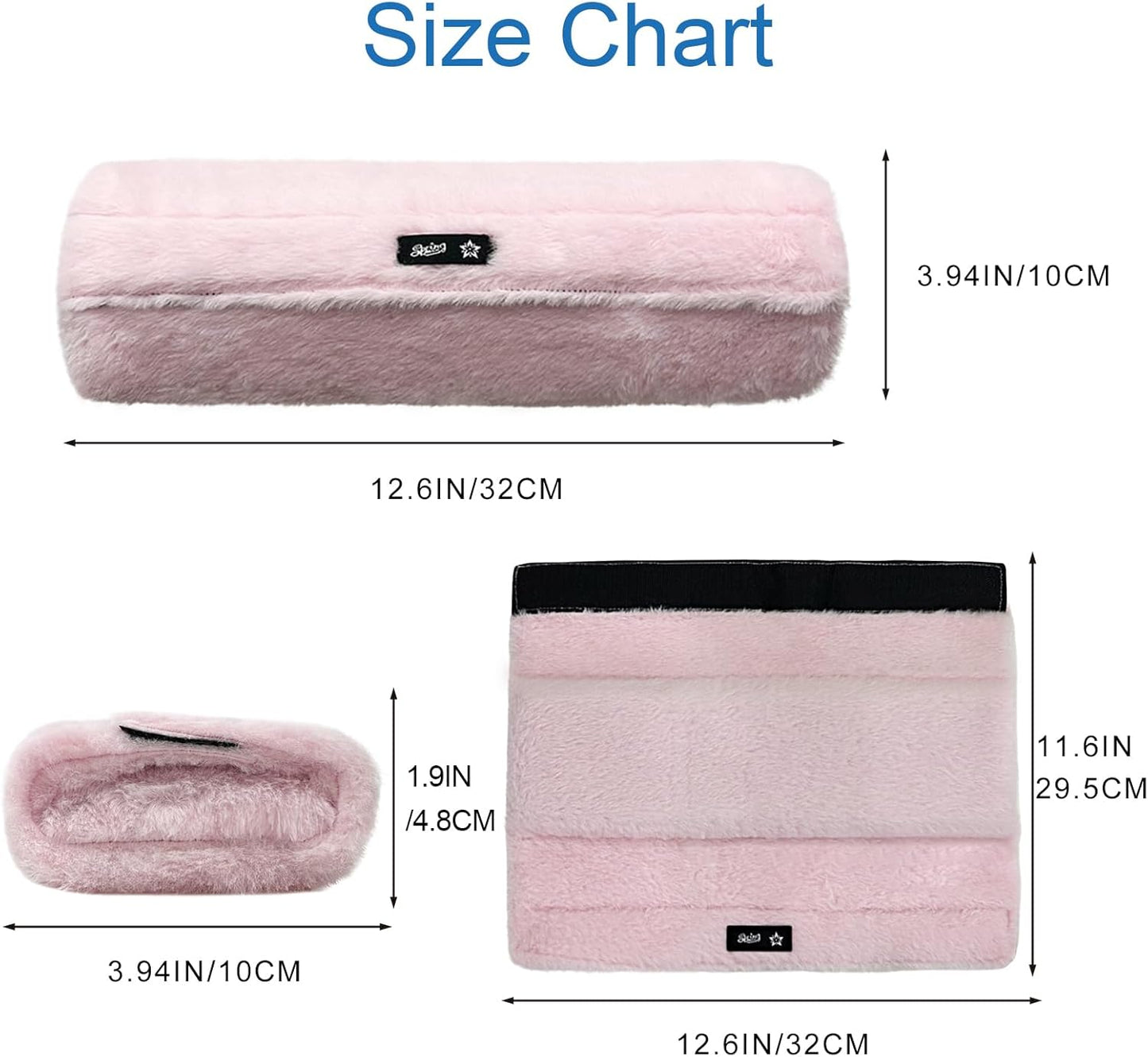 SPRING SEAON Wheelchair Armrest Covers 2 Pack Soft Memory Foam Wheelchair armrest Pads Wicking Washable for Office Transport Chair (Black)