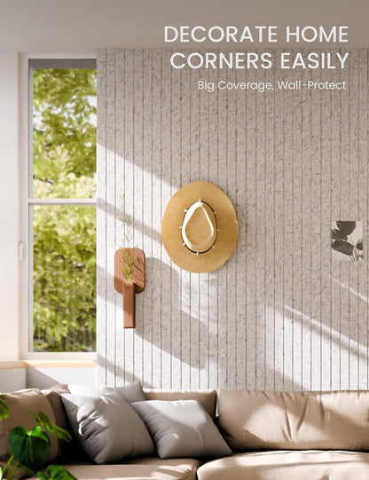 Fluxynara Large Felt Bulletin Board 48" x 36" Cork Board Alternative-12 Pack with 70 Safe Removable Adhesive Tabs, Cork Boards for Walls Cork Board for Home Office Classroom Pin Board (Oatmeal)