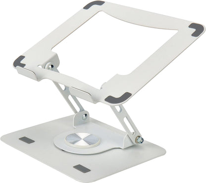 Uncaged Ergonomics Swivel Laptop Stand for Desk, Adjustable Computer iPad Stand for Desk w/ 360 Rotation, Portable Laptop Holder for Home Office Ergonomic Supplies