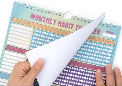 Habit Tracker 24 Month Undated Calendar, Funny Bad Habits Design, 8''x10'' Large Monthly Planner, Two Year Goal Tracking Calendar for Productivity, Self Improvement & Routine Building