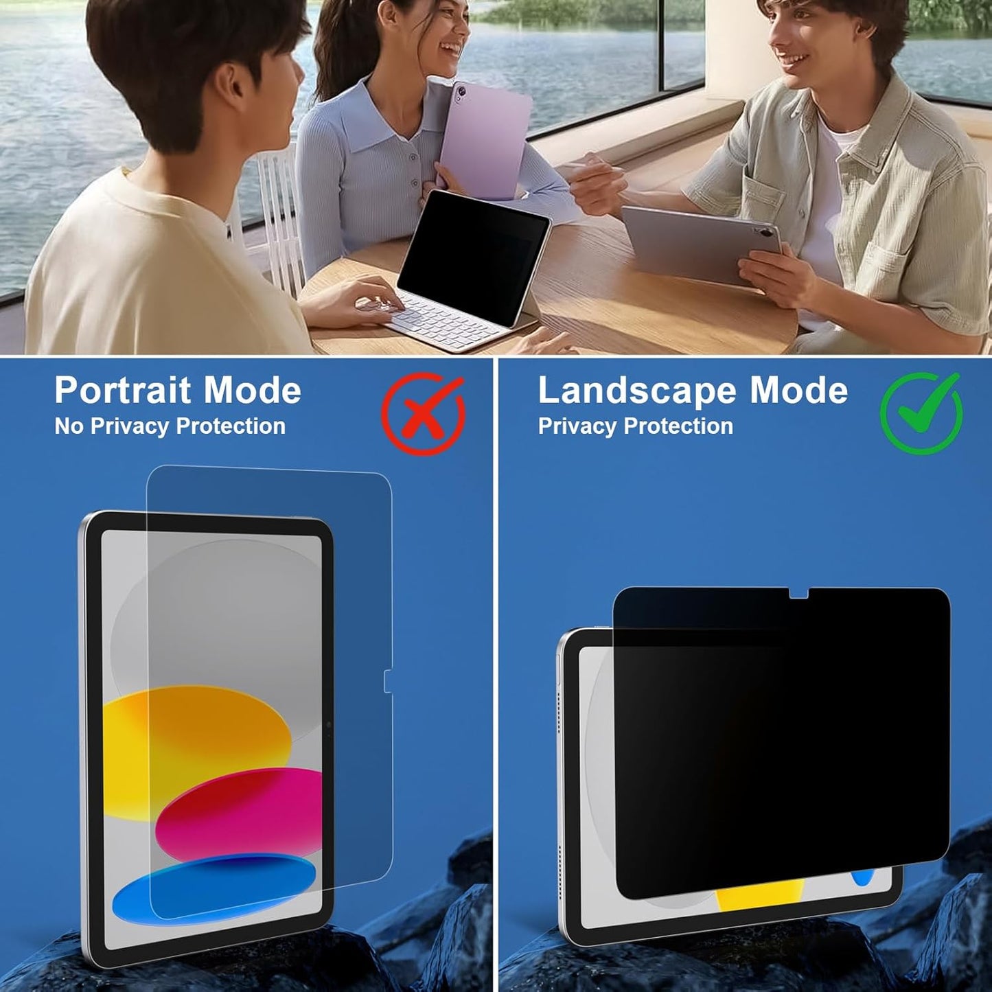 [2-Pack] Privacy Screen For Computer Monitor, 27-Inch 16:9 Aspect Ratio; Anti Spy/Bule Light/Glare And Eye Protection, 2 Install Ways Removable For Office, Airport, Cafe And Other Public Area; Diagonal 27 Inches, Width 23.53 Inches, Height 13.24 Inches