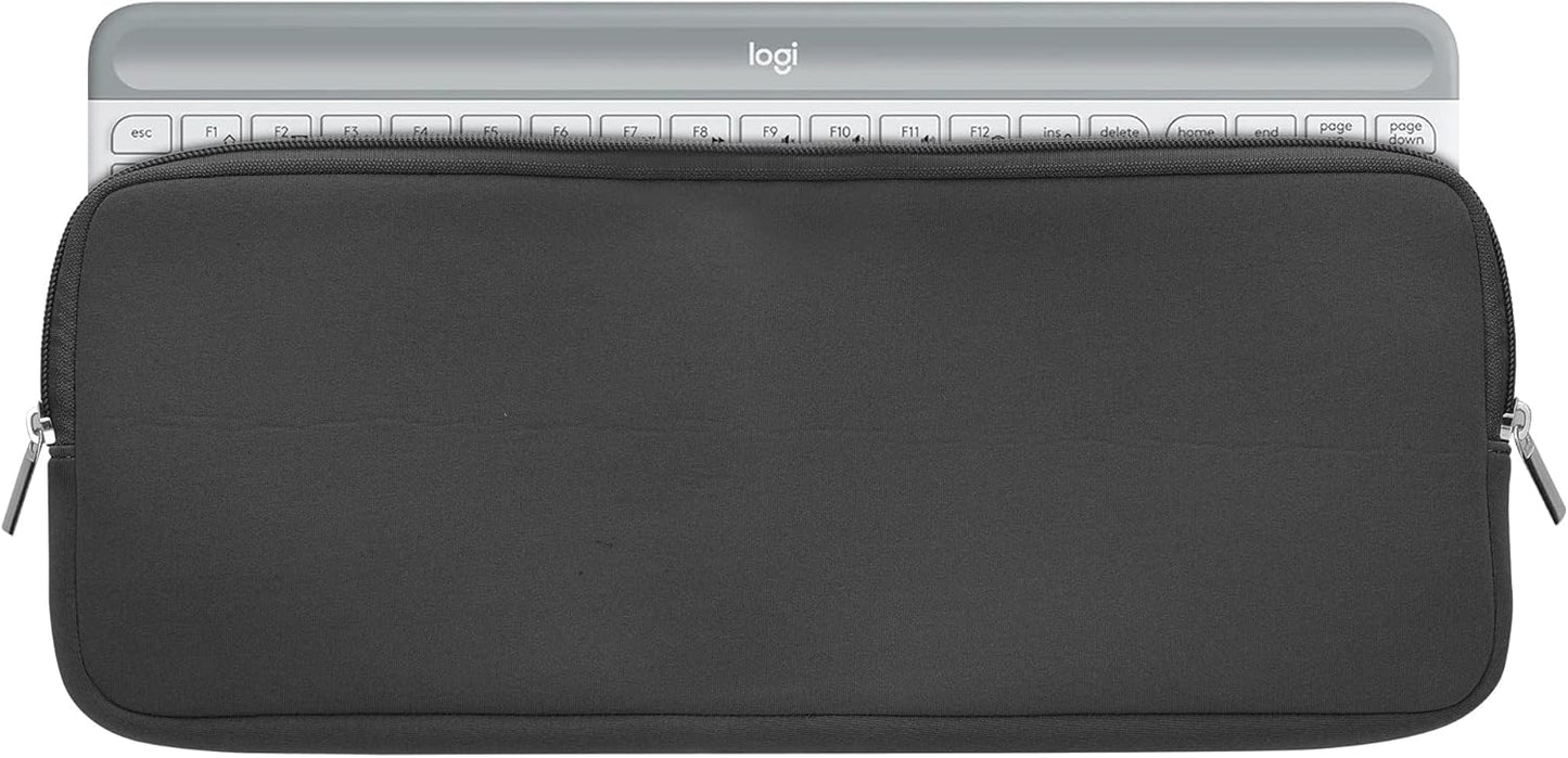 kwmobile Neoprene Case Compatible with Logitech MK470 - Case for Keyboard Soft Travel Sleeve - Grey