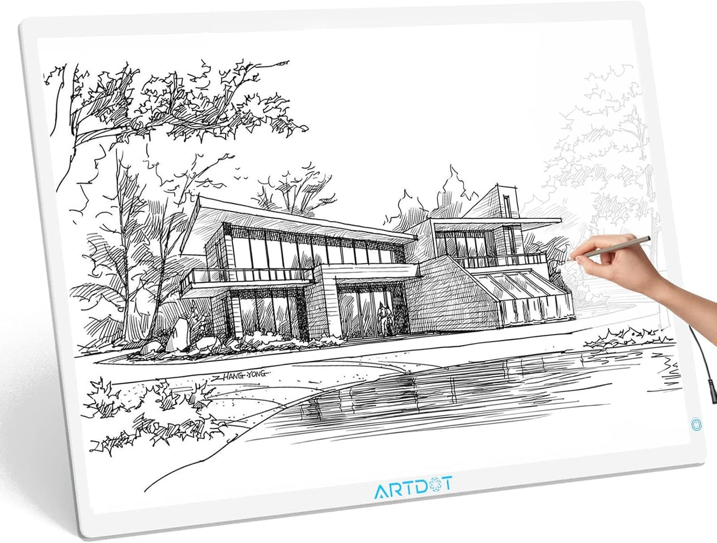 ARTDOT A3 LED Light Pad for Diamond Art Kits for Adults, USB Powered Light Board Kit, Adjustable Brightness with Diamond Painting Tools Detachable Stand and Clips
