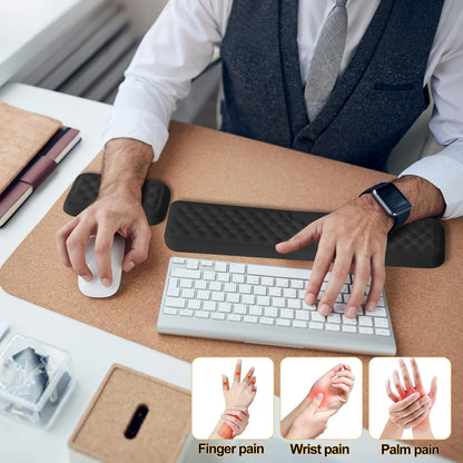 Keyboard Wrist Rest Mouse Wrist Support, Memory Foam Wrist Rest Pad for Computer Laptop, Ergonomic Wrist Cushion Support for Typing Pain Relief, Gaming Home Office, Purple