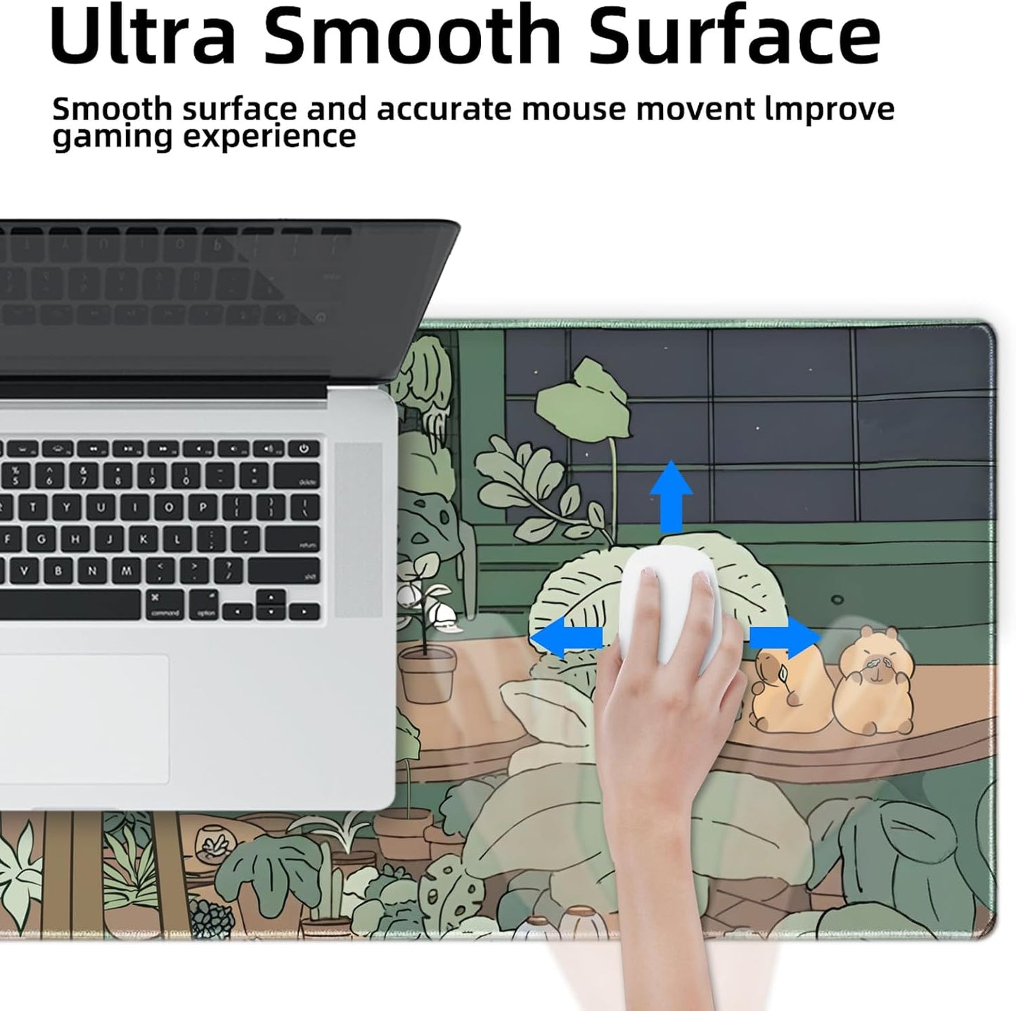 Galdas Mouse Pad For Gaming,Forest Background Pattern XXL XL Large Mouse Mat Long Extended MousePad Desk Mat Non-Slip Rubber Mice Pads Stitched Edges Thin (31.5 x 11.8 x 0.12 Inches) Tree