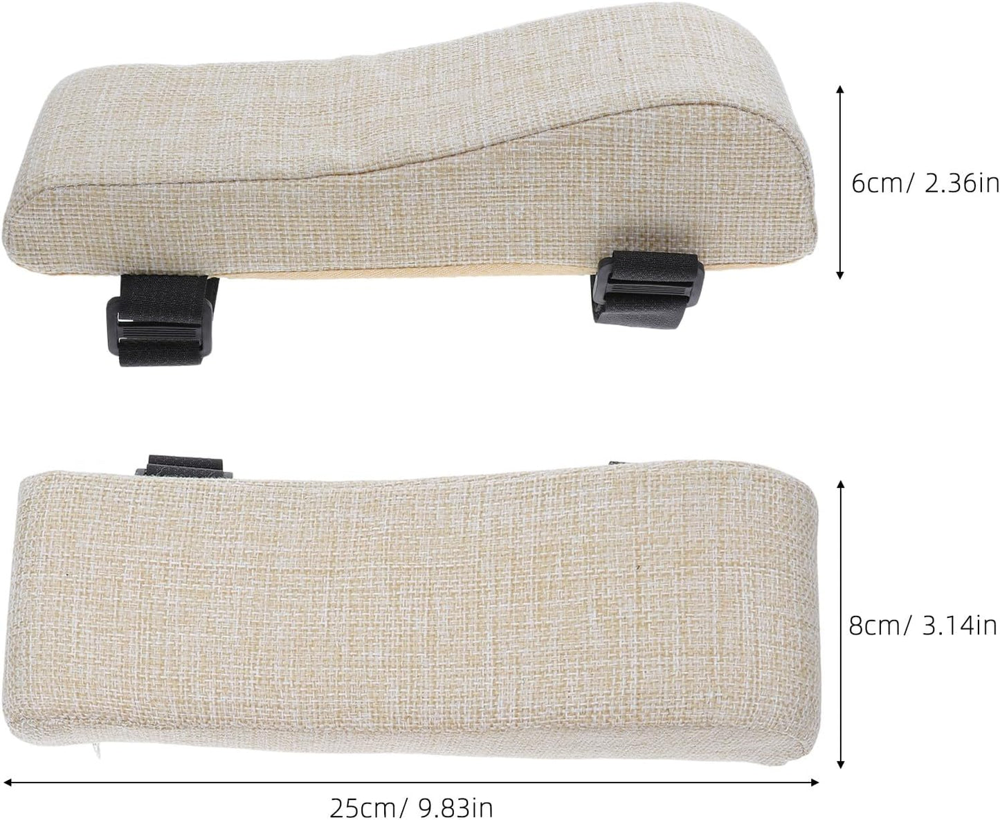 SEWACC 2pcs Office Chair Armrest Pads Adjustable Ergonomic Armrest Cushion for Gaming Desk Chairs - Washable Elbow Pillow with Non-Slip Strap for Home Office
