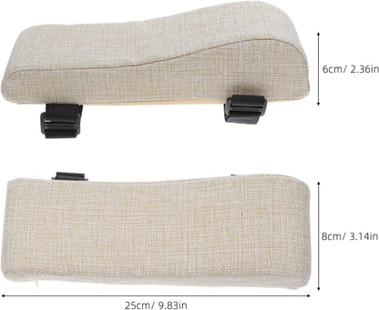 SEWACC 2pcs Office Chair Armrest Pads Adjustable Ergonomic Armrest Cushion for Gaming Desk Chairs - Washable Elbow Pillow with Non-Slip Strap for Home Office