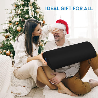 StepLively Foot Rest Ergonomic Pillow for Under Desk at Work, Anti-Fatigue Footrest Support Pillow for Fatigue & Pain Relief, Comfortable for Office Chair, Car Seat & Gaming Chair - Black