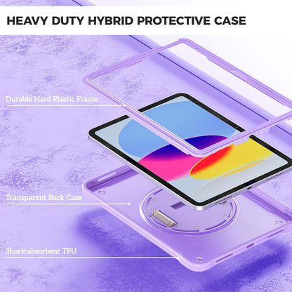 ProCase for iPad 11th Generation A16 2025/iPad 10th Generation Case 10.9 Inch 2022, Heavy Duty Shockproof Rugged Cover with Hand Strap 360 Degree Rotatable Kickstand Protective for iPad 11/10 -Black