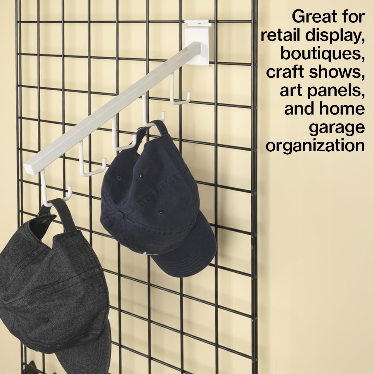 SSWBasics 2' x 4' Wire Grid Panel in Sleek Black - Sturdy Black Grid Wall Panels - Versatile Wire Gridwall Panel for Retail Display, Home Organization, and Wall Panel Decoration - Durable and Stable