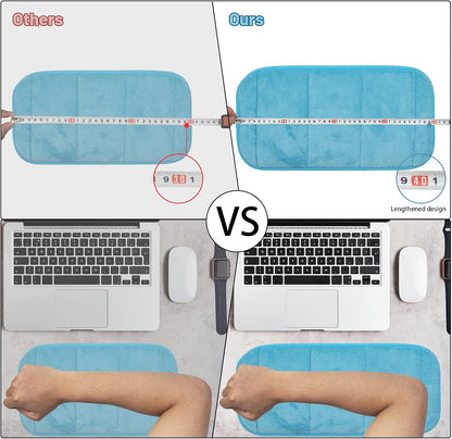 2Pcs Upgrade Computer Wrist Elbow Pad, Portable Memory Foam Arm Wrist Rest Pillow, Soft Wrist Support Mat for Keyboard Desktop Office Gaming - Alleviate Elbow Pain (Moderate Size, 7.8 x 15.7 inch)