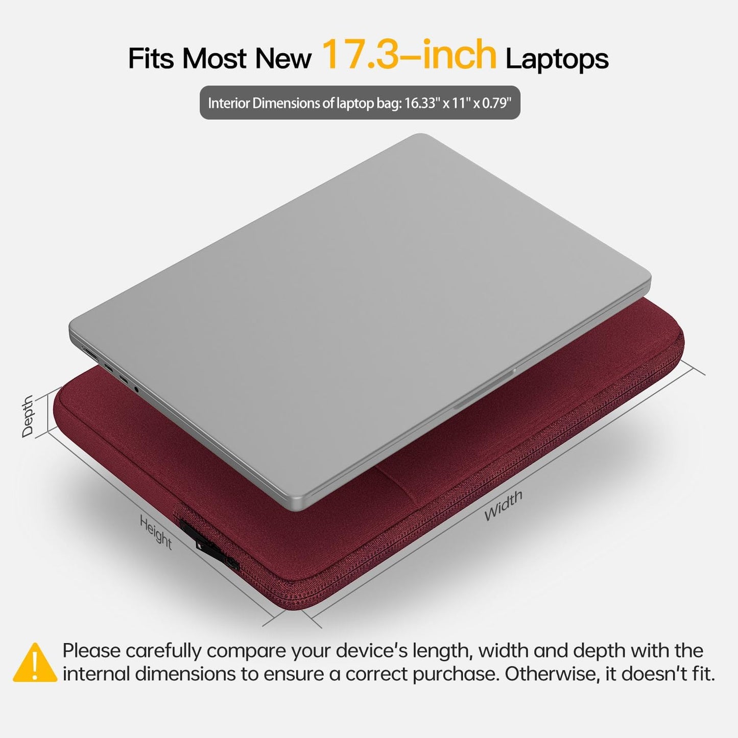 17 inch 360° Protective Laptop Case Sleeve for 2025 HP 17.3 Touchscreen Laptop,Envy 17,Pavilion 17,ASUS Vivobook 17, Shockproof Water-Resistant Computer Bag w/Accessory Pocket