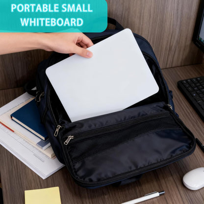 Double Sided Portable White Board 9''x12'' Small Dry Erase Board, Mini Whiteboard with 2 Markers and 2 Erasers, Dry Erase Whiteboard for Memos, Drawing, Notes, Menu, Message, Classroom and Home Use