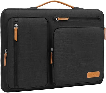 MOSISO 360 Protective Laptop Case 16 inch, 15-15.6 inch Laptop Sleeve Compatible with MacBook Pro 16, HP Acer Dell Lenovo ASUS, Side Open Carrying Case with 4 Zipper Pockets&Handle, Black