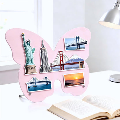 2 Pcs Magnetic Board, Black Magnet Message Board, 11"x7.8"Metal Magnetic Bulletin Board with 50pcs Memo Sheets and 8pcs Magnets, Magnet Display for Home, School, Kitchen, Office(Square,White)