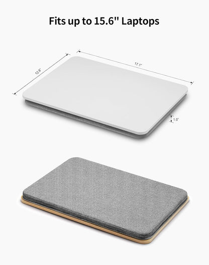 ZEAPTAC Portable Lap Laptop Desk with Pillow Cushion, Fits up to 15.6 inch Laptop, Lap Stand for Bed & Couch & Carpet, Book Tablet/Drawing Board/Computer Laptop Stand - Pink