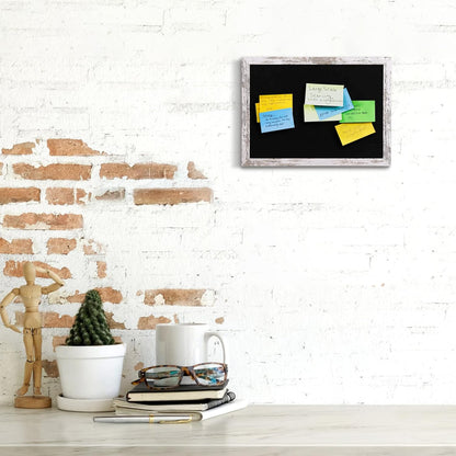 Cork Board Bulletin Board, 11.8x8.6 inches Mini Decorative Hanging Framed Cork Boards for Walls, Pin Board Vision Board for School Home Office, Bulletin Board with Wooden Frame(2230,WH,1p)