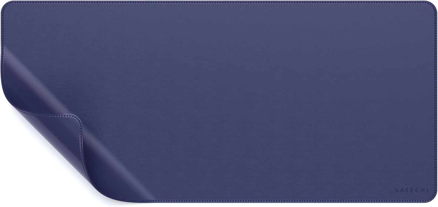 Satechi Vegan Leather Desk Mat, Large Mouse Pad Scratch and Water Resistant, Easy to Clean, Desk Pad for Office and Home, 26.8” x 12.4” x 0.1” - Black