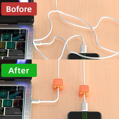 8 Pack Cord Organizer Holder,Costop Strong Adhesive Desk Cable Management Magnetic Easy Open,Organize Phone Charging Cords Wire Holder Organizer Neatly for Home,Office,Car,Desk,Nightstand
