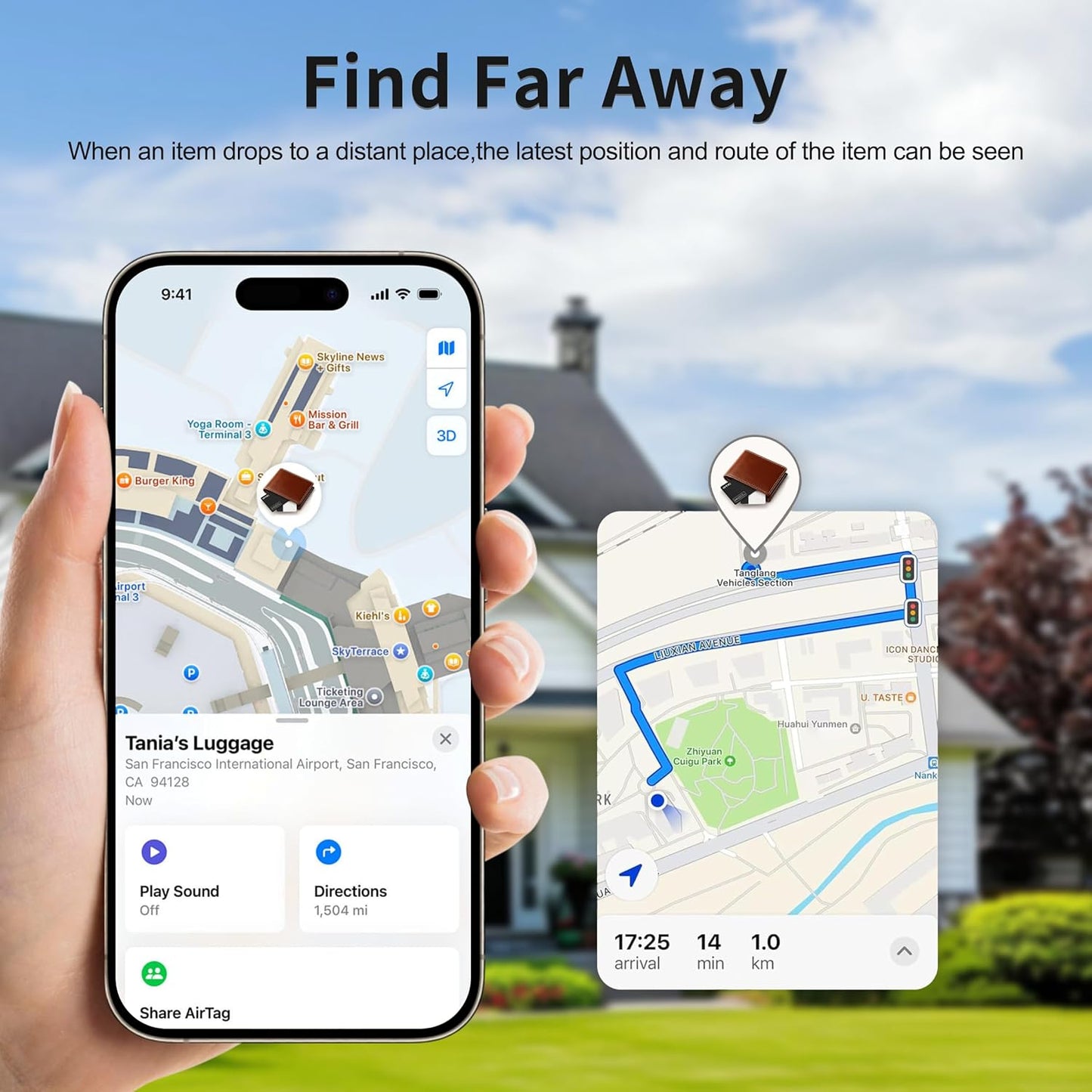 OTIC Dual System Bluetooth Wallet Tracker, 0.07in Slim Smart Tracker for Apple Find My (iOS) & Google Find Hub (Android), Rechargeable Finder with Sound Alert/Waterproof for Wallet/Luggage/Key/Bag