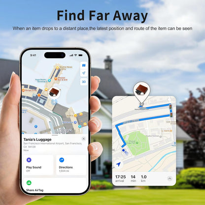 OTIC Dual System Bluetooth Wallet Tracker, 0.07in Slim Smart Tracker for Apple Find My (iOS) & Google Find Hub (Android), Rechargeable Finder with Sound Alert/Waterproof for Wallet/Luggage/Key/Bag