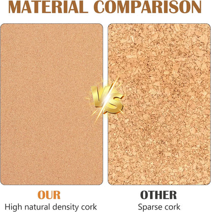 5 Packs Cork Board Tiles, Cork Bulletin Board Tiles for Walls Self-Adhesive Corkboards 12x8.3 Inches Bulletin Boards Squares for Home Office School Decor 1mm/0.04 Inches Thickness