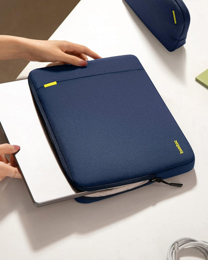 tomtoc 360 Protective Laptop Sleeve Set for 14-inch MacBook Pro M5 Pro/Max (2026) A3426 A3427 A3434 M4/M3/M2/M1 A3112 A3401 A3185, Water-Resistant Lapop Case Bag with Accessory Pouch for Dell XPS 14
