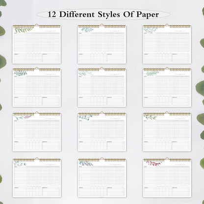 Habit Tracker Calendar，12 Monthly Habit Tracker Journal with Spiral Binding,Undated Weekly Monthly Planner to Boost Productivity&Self Improvement, 8"x10"（Green)