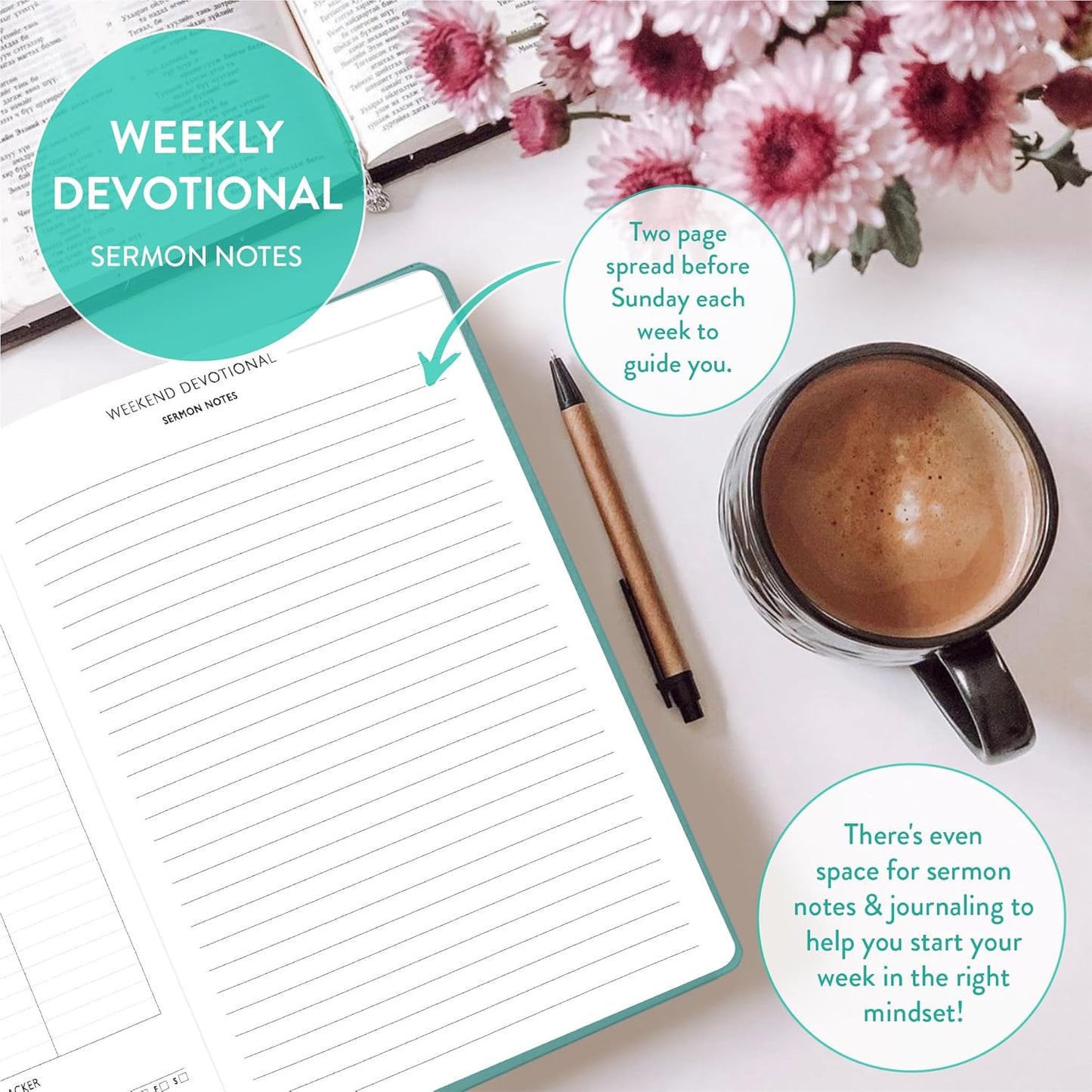 Christian Planner 2026 Daily Planner - Faith Based Monthly and Weekly Planner, Vision Board, and Habit Tracker - 2026 Calendar, Personal Organizer and Devotional Journal (Hardcover, Pine)