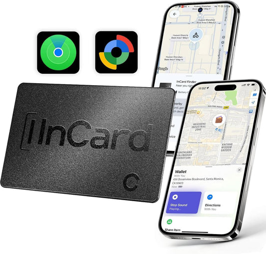 Wallet Tracker Card for Apple Find My & Android, 5-Year Battery Life and Ultra-Slim Design, Tracking Card Works with Google Find Hub, Air Tracker Tag Locator for Passport, Keys, Bags