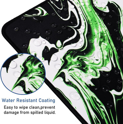 Large Extended Gaming Mouse Pad with Stitched Edges, (31.5X15.7In) Durable Non-Slip Natural Rubber Base, Waterproof Computer Keyboard Pad Mat for Esports Pros/Gamer/Desktop/Office/Home-Black